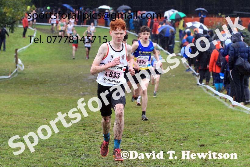 Boys Under-15s 2023 National Cross Country Relays, Berry Hill Park, Mansfield.  Photo: David T. Hewitson/Sports for All Pics